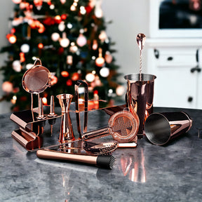 A Cocktail Set with Stand that Truly Stands Out! - Copper Color